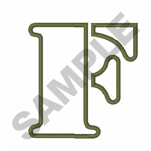 Express Delivery OPEN MILITARY STENCIL F Embroidery Design