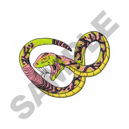 Fan Favorite Infinity Snake Embroidery Design