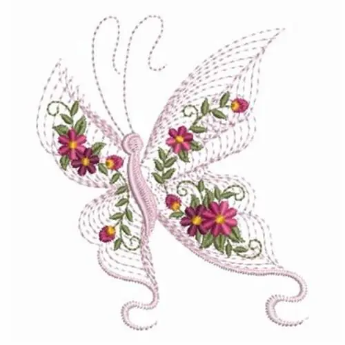 Buy Online Butterfly Decor Embroidery Design
