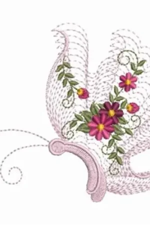 Worldwide Shipping Butterfly Decoration Embroidery Design