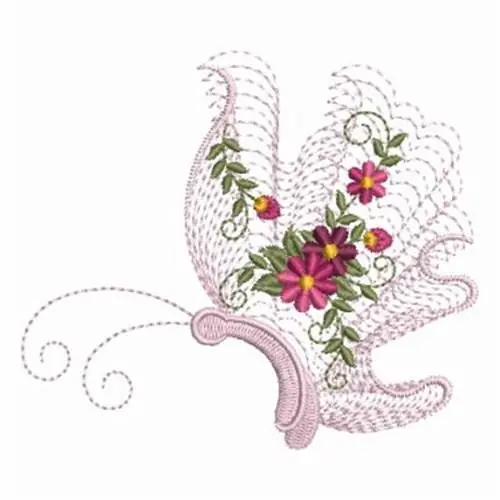 Worldwide Shipping Butterfly Decoration Embroidery Design