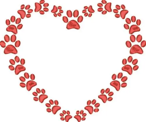 Paw Heart Embroidery Design Final Sale