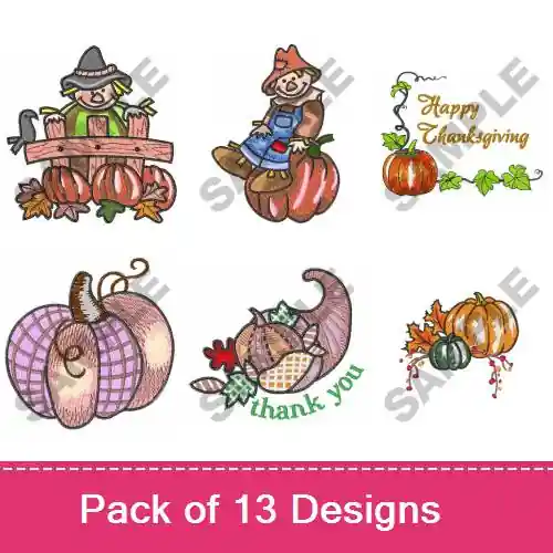 Viral Fall Foods Embroidery design pack by Great Notions, Embroidery Packs on EmbroideryDesigns.com
