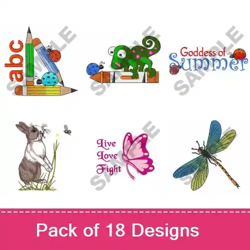 Big Sale Humorous Cartoon Bugs Embroidery design pack by Great Notions, Embroidery Packs on EmbroideryDesigns.com