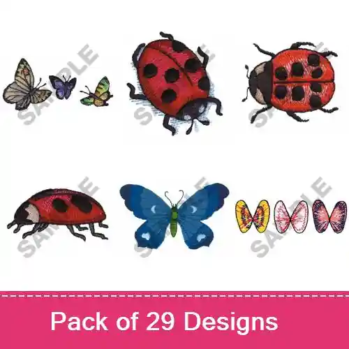 Factory Price Cartoon Insects Embroidery design pack by Great Notions, Embroidery Packs on EmbroideryDesigns.com