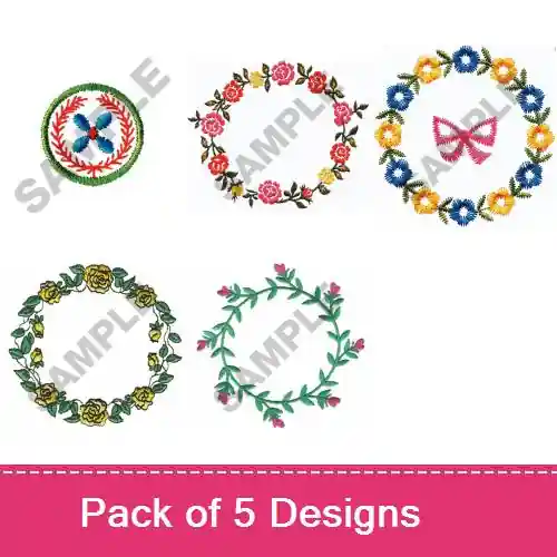Floral Wreaths Embroidery design pack by Great Notions, Embroidery Packs on EmbroideryDesigns.com Buy Direct