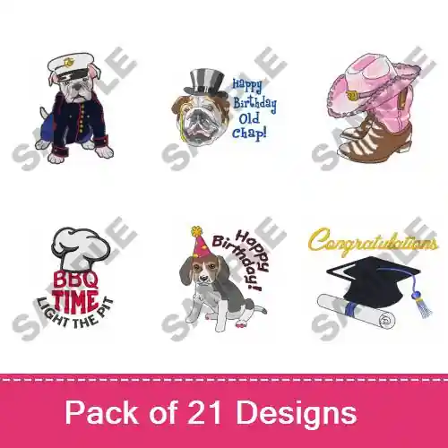 Free Returns Grab Your Hat! Embroidery design pack by Great Notions, Embroidery Packs on EmbroideryDesigns.com