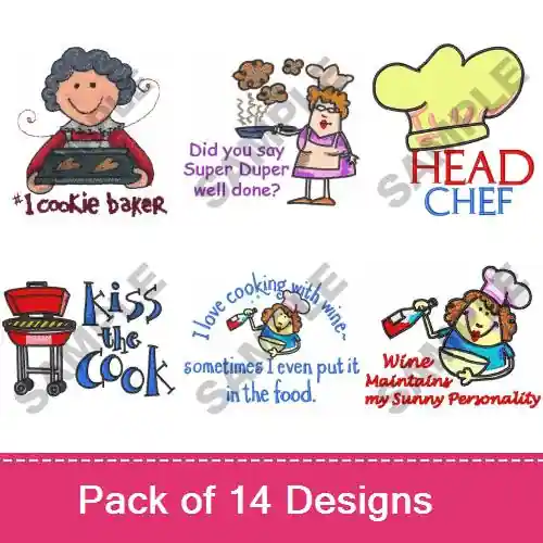 Baking Divas Embroidery design pack by Great Notions, Embroidery Packs on EmbroideryDesigns.com Limited Time