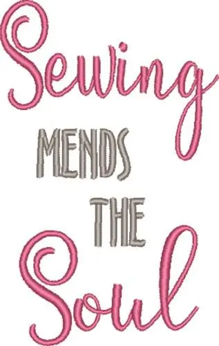 Sewing Mends Soul Embroidery Design One Day Deal