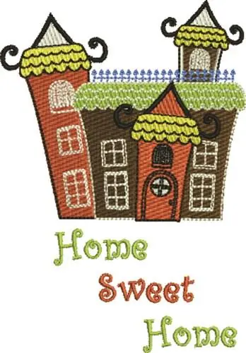 No Minimum Order Home Sweet Home Embroidery Design