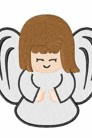 Angel Outline Embroidery Design Warranty Included