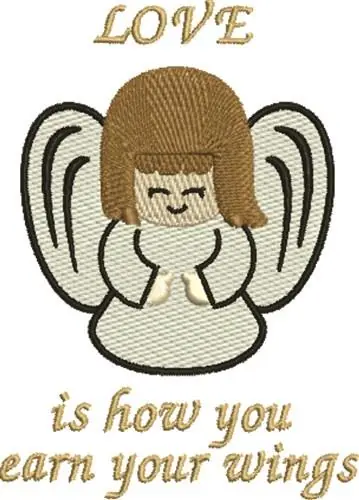 Deal Love Angel Wings Embroidery Design