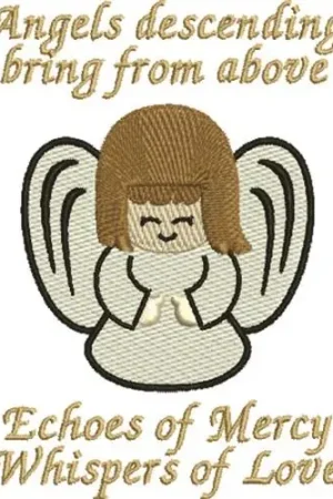 Angel Descending Embroidery Design Express Delivery