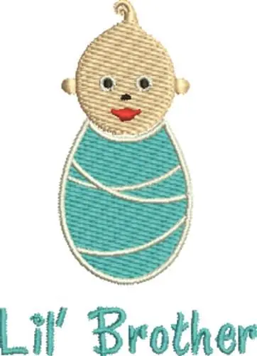 Baby Brother Embroidery Design Same Day Shipping