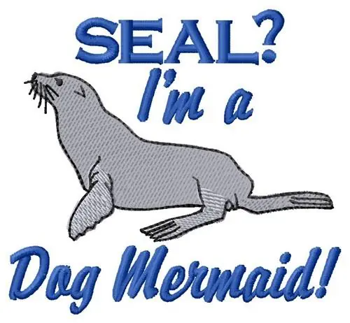 Grab Now Dog Mermaid Embroidery Design