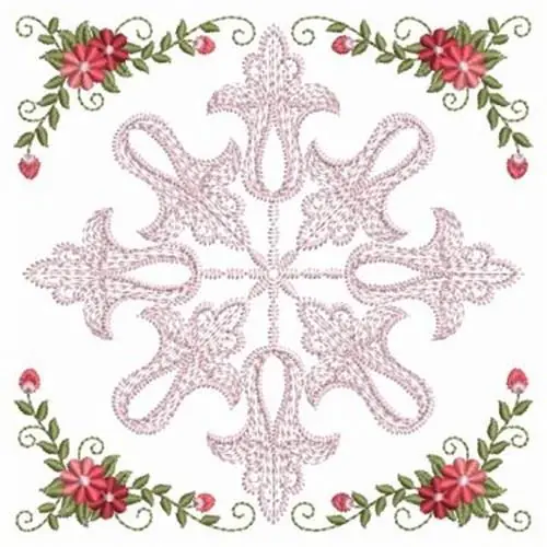 Luxury Floral Decoration Embroidery Design