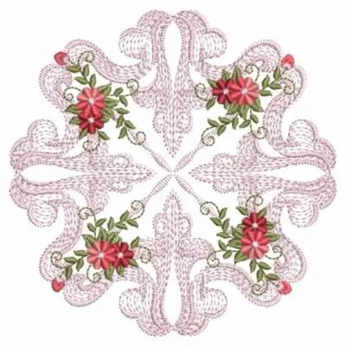 Floral Ripples Embroidery Design Same Day Shipping