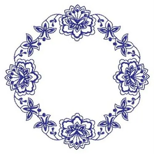 Don’t Miss Out Floral Circle Embroidery Design