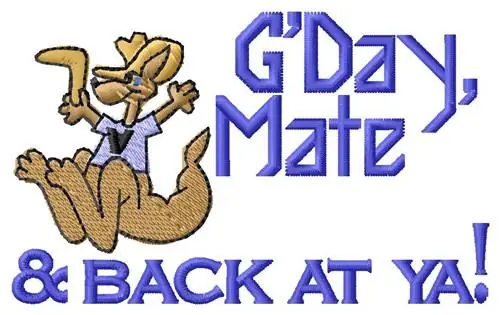 Gday Mate Embroidery Design Budget