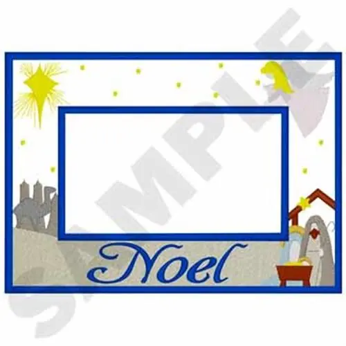 Professional Grade Noel Frame Applique Embroidery Design
