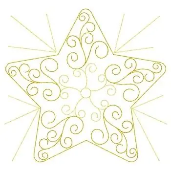 Christmas Star Embroidery Design Instant Buy