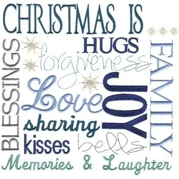 New Release Christmas Is... Embroidery Design