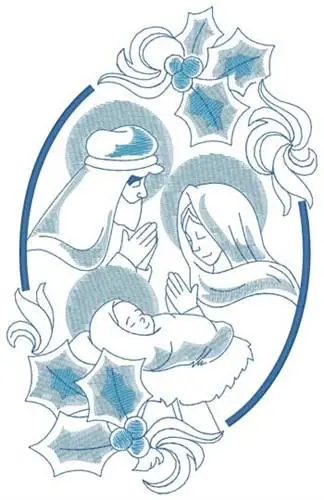 Holy Family Embroidery Design Exclusive