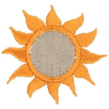 Sun Applique Embroidery Design Authentic