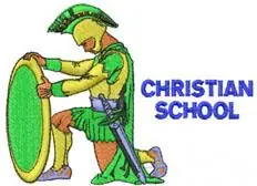 CHRISTIAN SCHOOL wTrojan Embroidery Design Exclusive