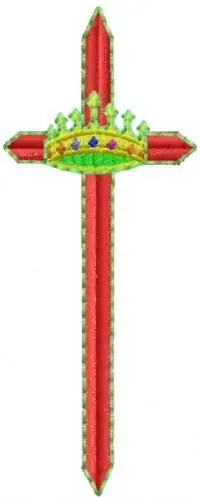 Markdown Cross And Crown Embroidery Design