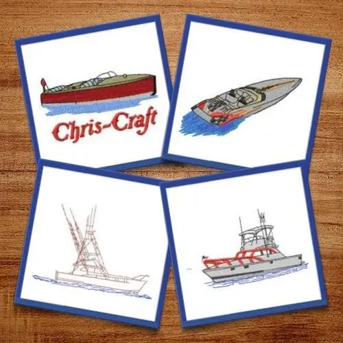Exclusive Offer Boats Embroidery design pack by Datastitch, Embroidery Packs on EmbroideryDesigns.com