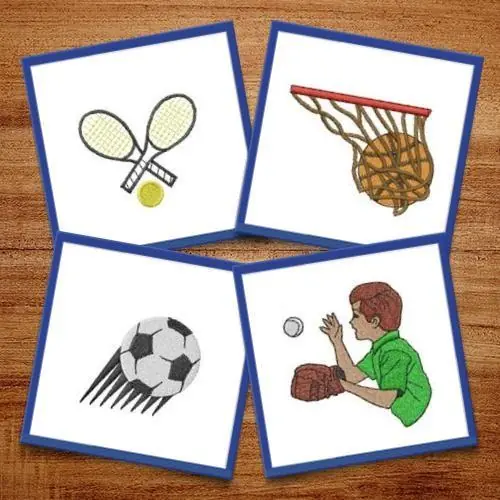 Sports 1 Embroidery design pack by Datastitch, Embroidery Packs on EmbroideryDesigns.com Exclusive Offer
