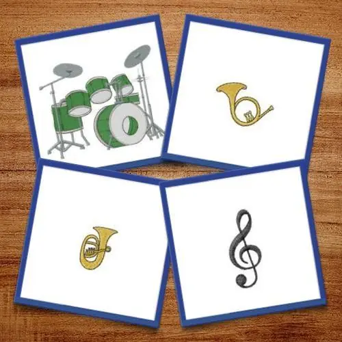 Musical Instruments Embroidery design pack by Datastitch, Embroidery Packs on EmbroideryDesigns.com Direct From Factory