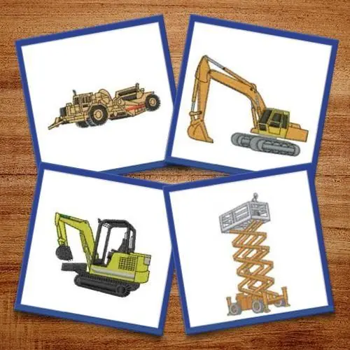 Heavy Equipment Embroidery design pack by Datastitch, Embroidery Packs on EmbroideryDesigns.com Direct From Factory