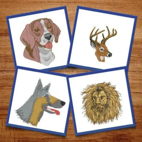 Animal Heads Embroidery design pack by Datastitch, Embroidery Packs on EmbroideryDesigns.com Direct From Manufacturer