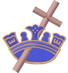 Next Day Delivery CROWN AND CROSS Embroidery Design