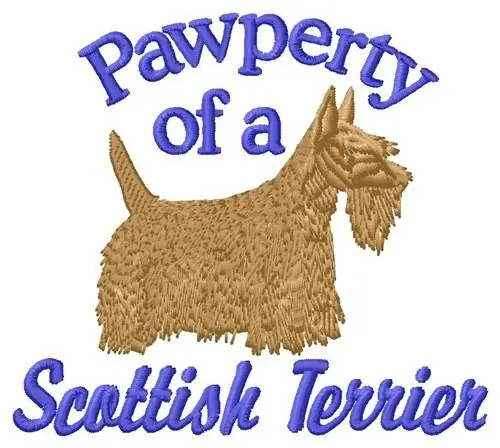 Pawperty Scottish Terrier Embroidery Design Order Now