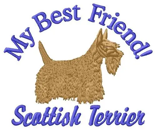 Scottish Terrier Friend Embroidery Design Limited Offer