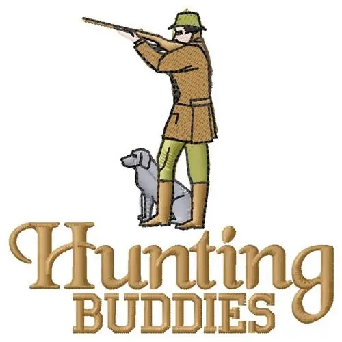 Hunting Buddies Embroidery Design Next Day Delivery