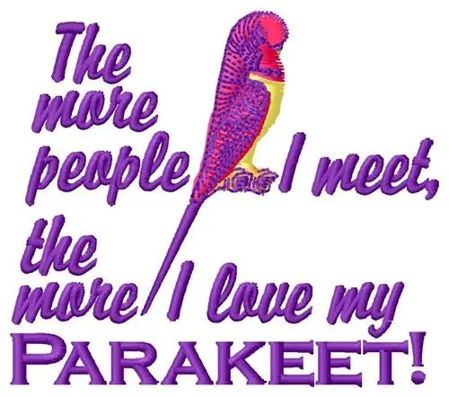 My Parakeet Embroidery Design Discount