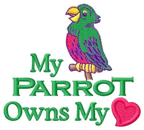 Must Have My Parrot Embroidery Design