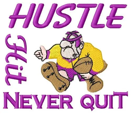 Football Hustle Embroidery Design Markdown