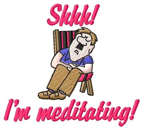 Free Delivery Meditating Embroidery Design