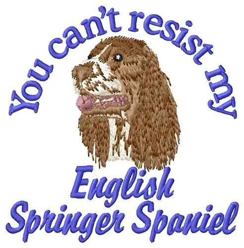 Cheap Cant Resist Springer Embroidery Design