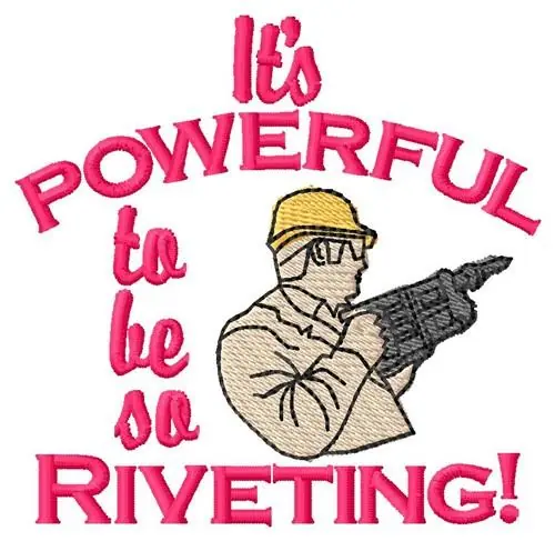 Powerful Riveting Embroidery Design Next Day Delivery