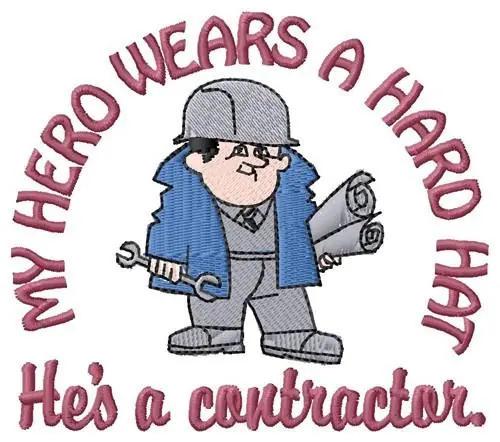 Contractor Hero Embroidery Design Limited Time
