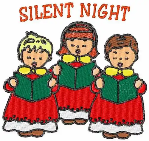 Fresh Stock Silent Night Choir Embroidery Design