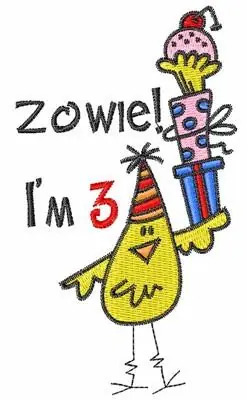 Zowie Im 3 Embroidery Design Bargain