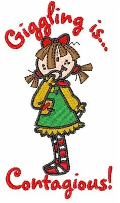 Giggling Is Contagious Embroidery Design Special Discount