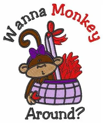 Monkey Around Embroidery Design Limited Offer